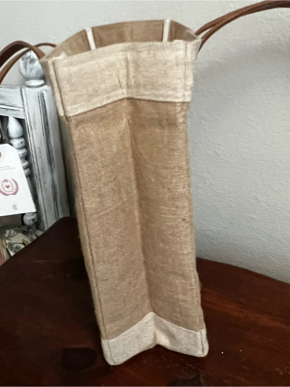 NWT Apolis Market Bag with Brown Leather Straps